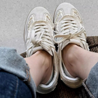 Women’s Verona Lace Leather German Trainer Sneakers – Retro Lightweight Casual Trainers