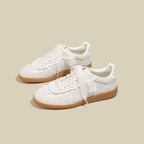 Women’s Verona Lace Leather German Trainer Sneakers – Retro Lightweight Casual Trainers
