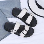 Women's Coastal Gladiator Sandals – Sporty Platform Slide with Contoured Footbed