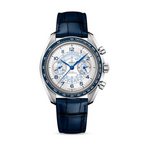Speedmaster Chronoscope 43 mm, steel on leather strap