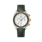 Speedmaster 38 38 mm, yellow gold on leather strap