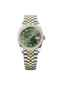Rolex Datejust 36 Oyster, 36 mm, Oystersteel, yellow gold and diamonds