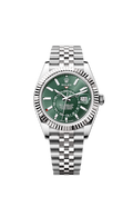 Rolex Sky-Dweller, 42mm, Oystersteel and 18k White Gold, Green, Jubilee