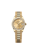 Rolex Datejust 31 Oyster, 31 mm, yellow gold and diamonds