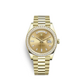 Rolex Day-Date 40 Oyster, 40 mm, yellow gold and diamonds