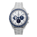 B- Speedmaster Anniversary Series 42 mm, steel on coated nylon fabric strap
