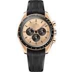 Speedmaster Moonwatch Professional 42 mm, Moonshine™ gold on rubber strap