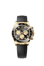 Rolex Cosmograph Daytona Yellow Gold Black Dial with Diamond Hour Markers