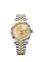 Rolex Sky-Dweller, 42mm, Oystersteel and 18k Yellow Gold, Champagne, Jubilee