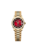 Rolex Datejust 31 Oyster, 31 mm, yellow gold and diamonds