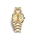 Rolex Day-Date 36mm Yellow Gold Champagne Diamond Dial