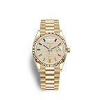 Rolex Day-Date 40 “Rainbow Paved Diamond Dial” in Yellow Gold