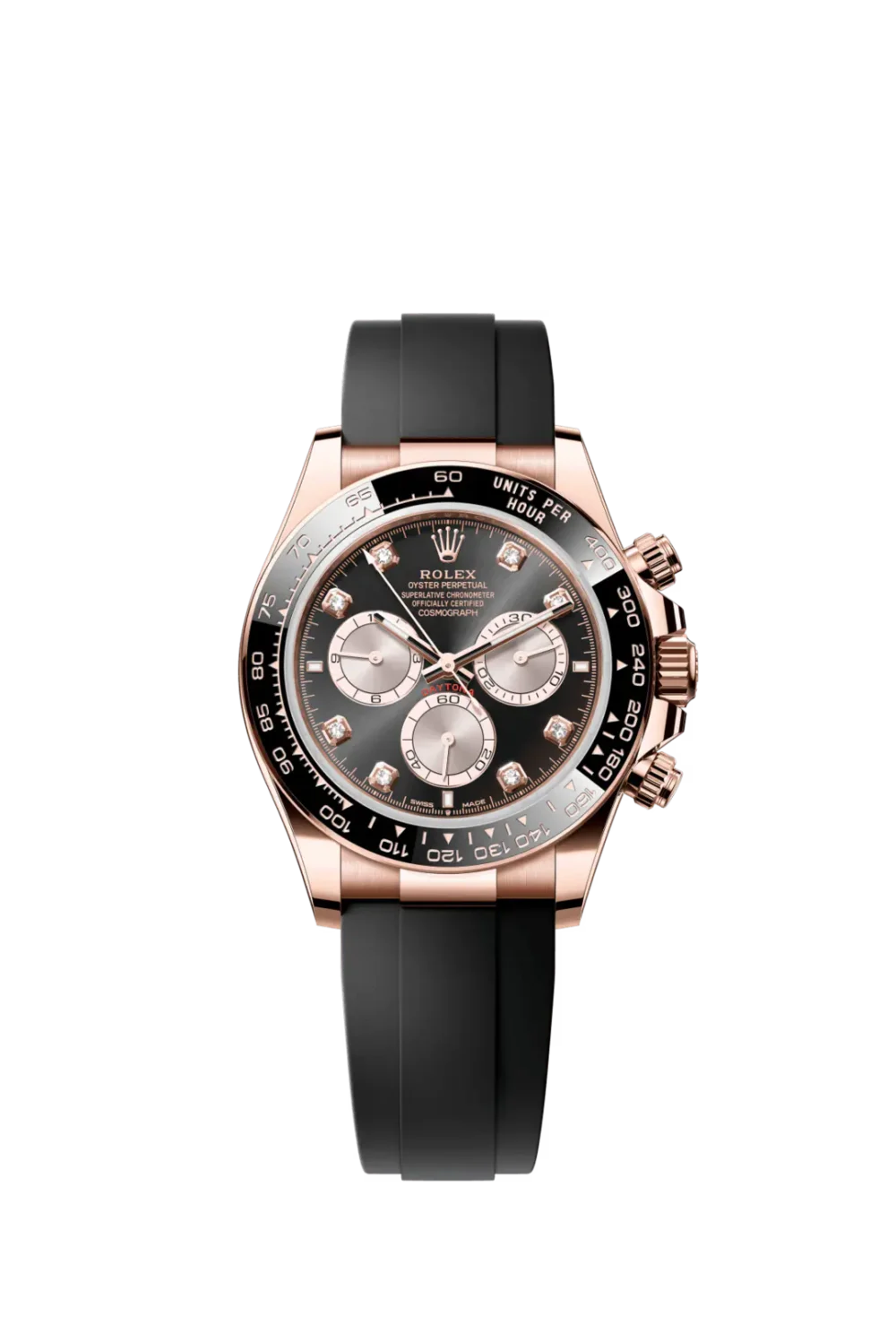 Rolex Cosmograph Daytona Everose Gold Black & Sundust Diamond Dial