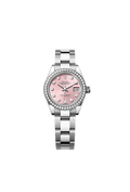 Rolex Lady-Datejust Oyster, 28 mm, Oystersteel, white gold and diamonds