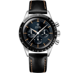 Speedmaster First OMEGA in Space 39.7 mm, steel on leather strap