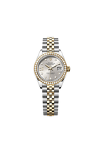 Rolex Lady-Datejust Oyster, 28 mm, Oystersteel, yellow gold and diamonds
