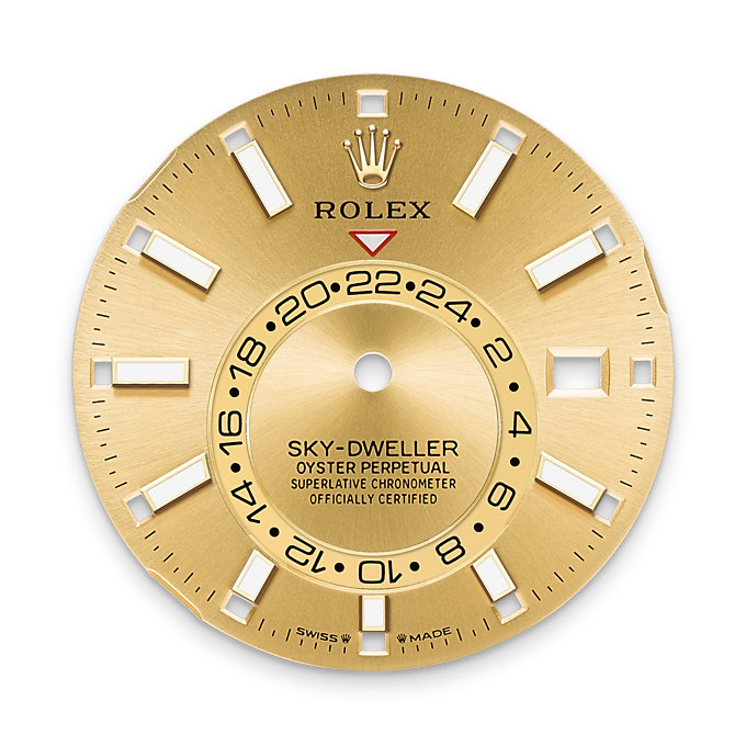 Rolex Sky-Dweller, 42mm, Oystersteel and 18k Yellow Gold, Champagne, Jubilee