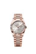 Rolex Day-Date 40 Sundust Dial Fluted Bezel in Everose Gold