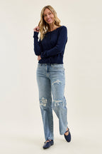 Brenda Retro 90's Destructed Straight Fit