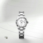 Rolex Lady-Datejust Oyster, 28 mm, Oystersteel and white gold