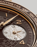 Speedmaster Chronoscope 43 mm, Bronze gold on leather strap