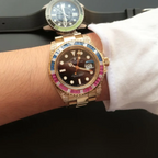 Rolex GMT – Master II GOLDEN BLUE / RED DIAMOND BLACK DIAL 40MM