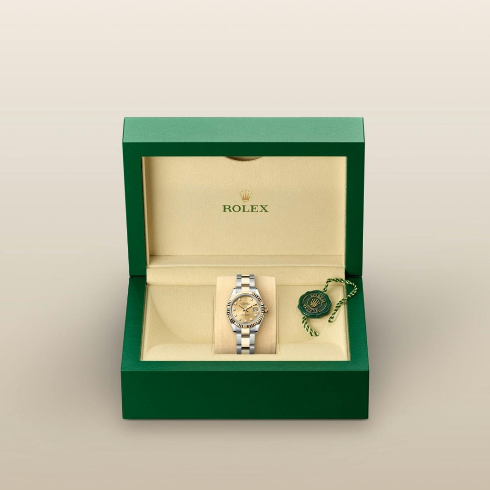 Rolex Lady-Datejust Oyster, 28 mm, Oystersteel and yellow gold