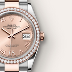 Rolex Datejust 36 Oyster, 36 mm, Oystersteel, Everose gold and diamonds